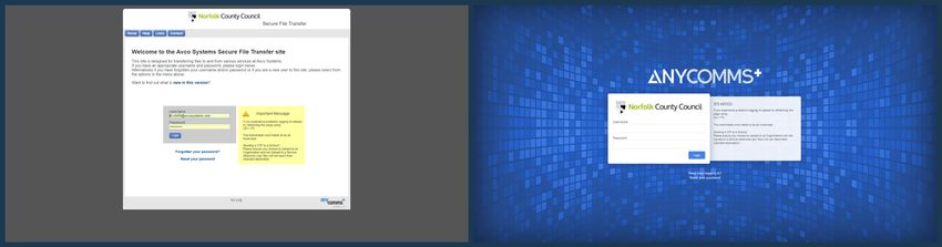 Updated login page