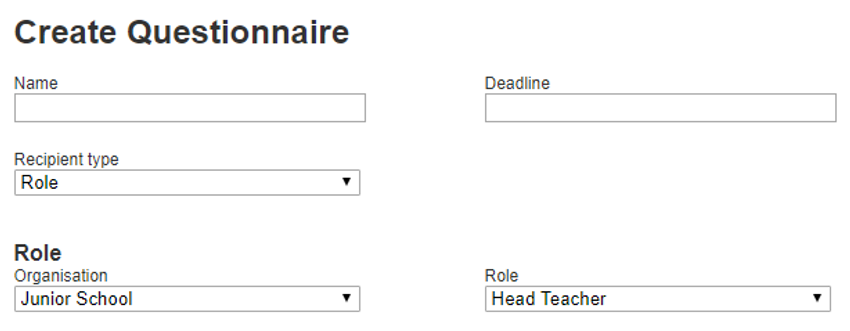 Questionnaire Role Selection